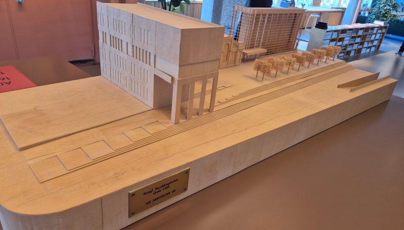 Modell av den Kungliga Musikhögskolan 1:100