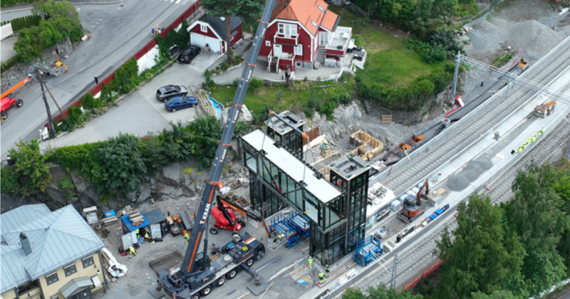 Ny gangbru på Nordstrand.